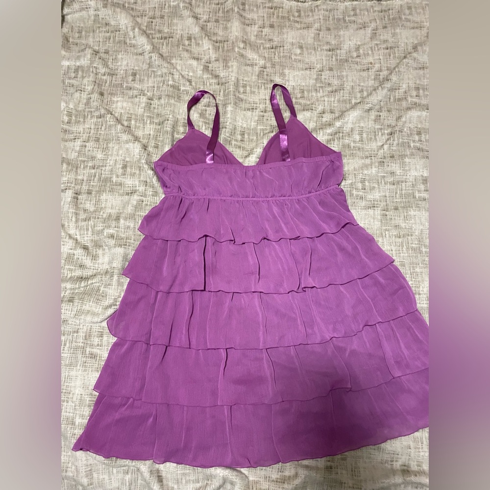Old Navy Purple Tiered Ruffle Sleeveless Dress - Picture 3 of 4